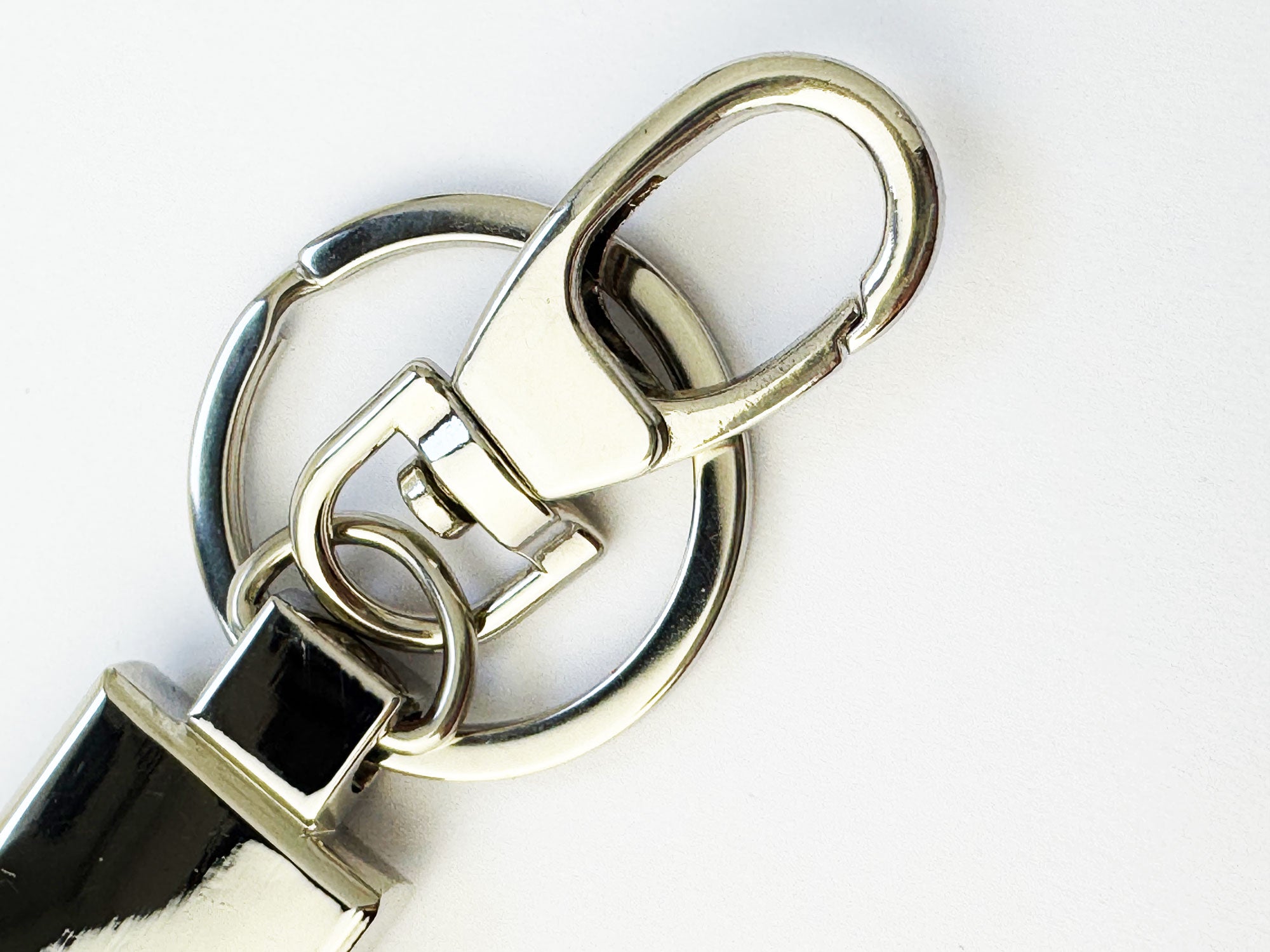 Handmade Italian Leather Keyring in Atlantic Storm | Luxury Gift for Men & Women