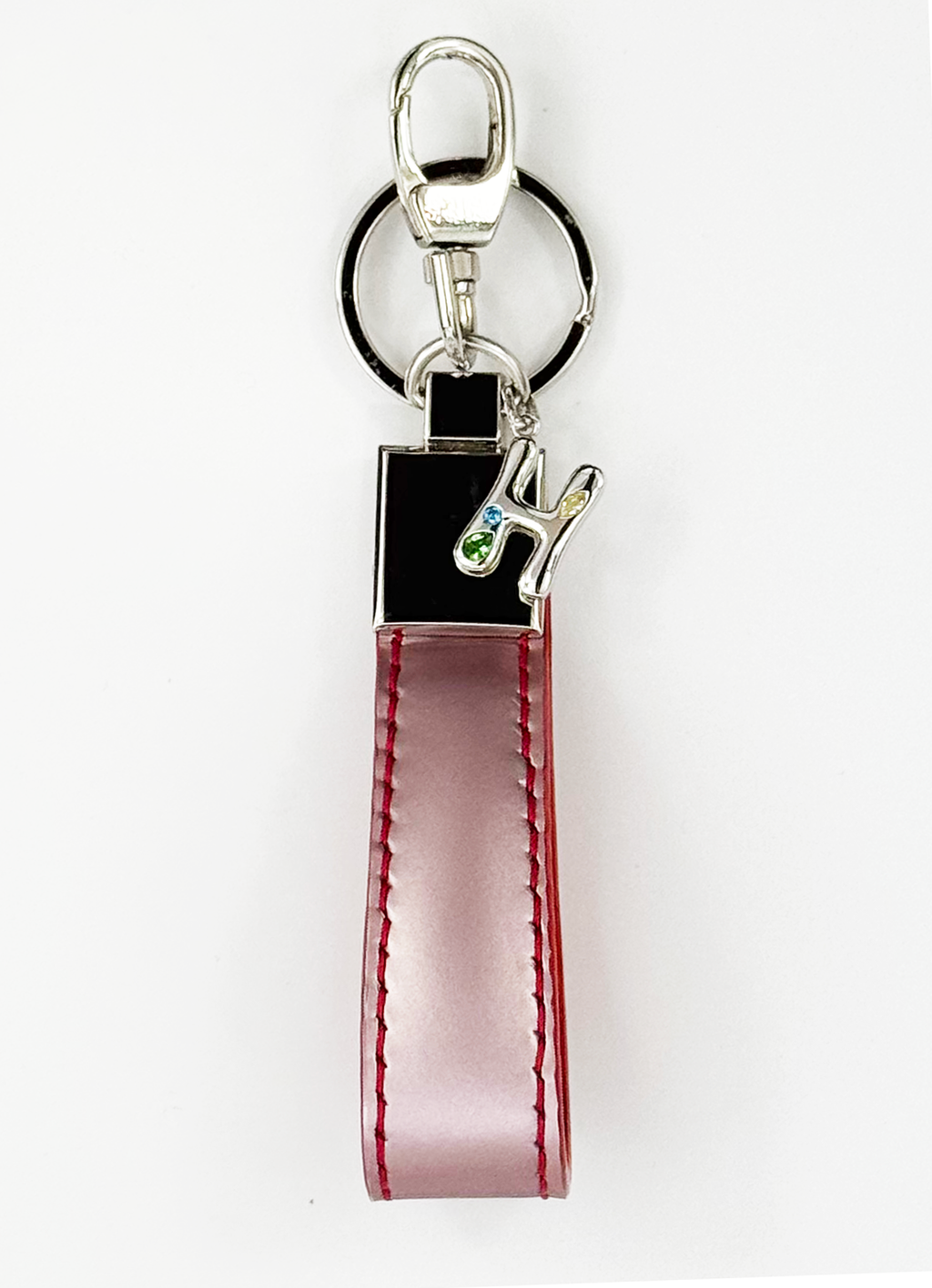 Kima Keychain in Dusty Pink Metallic