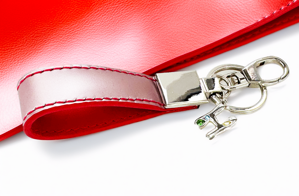 Kima Keychain in Dusty Pink Metallic