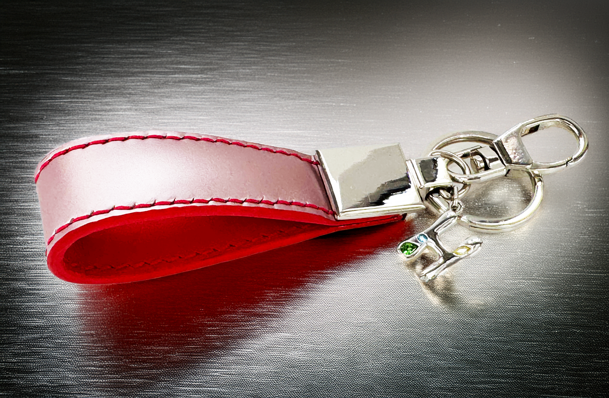 Kima Keychain in Dusty Pink Metallic