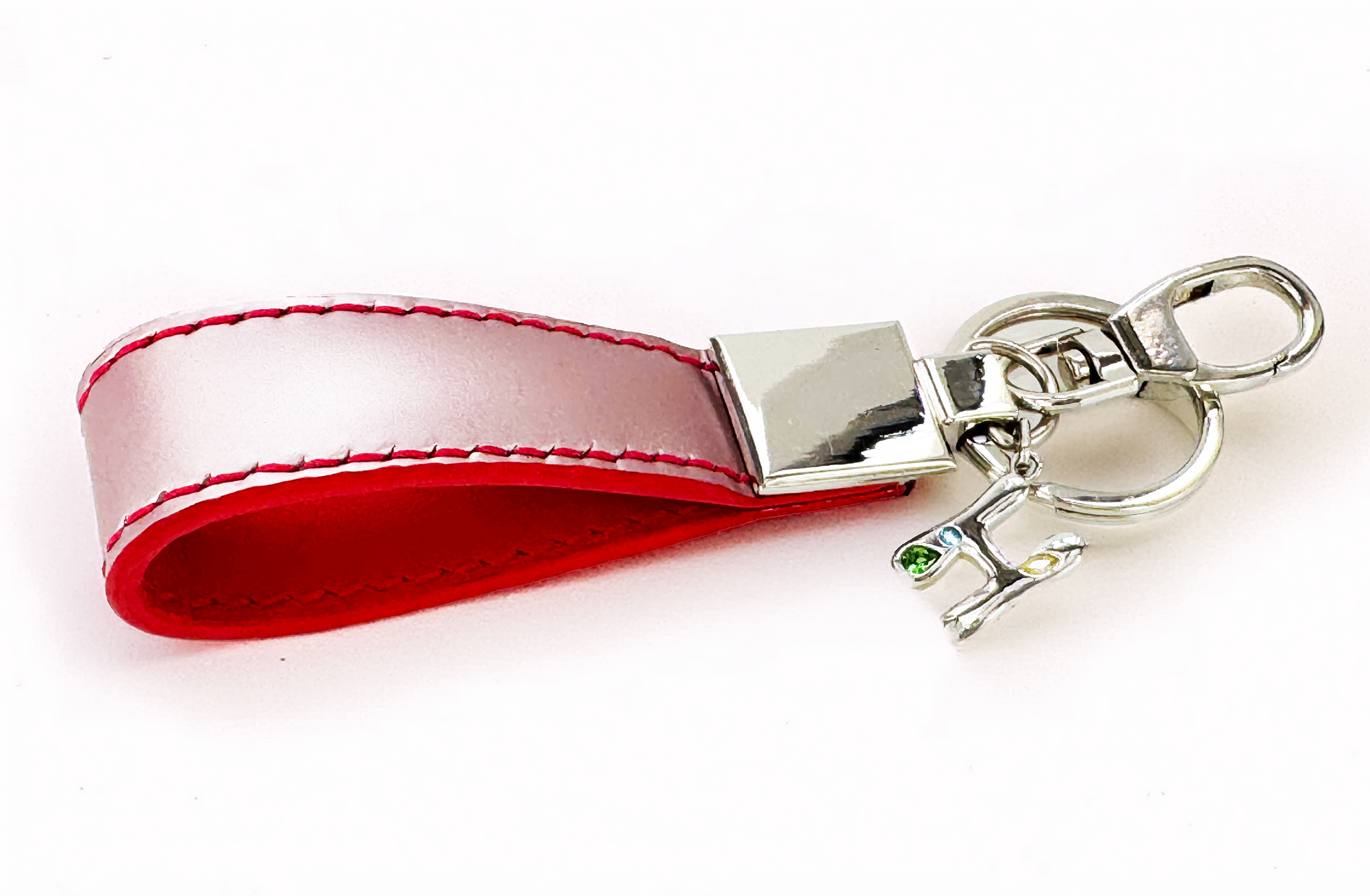 Kima Keychain in Dusty Pink Metallic